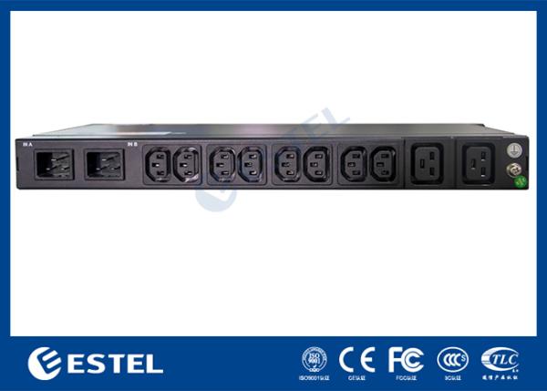 200-240VAC 2x16A デュアル入力 スイッチド ラック PDU、KN-1 保護モニタリング