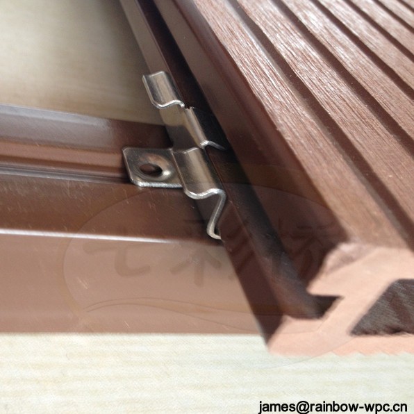 Clips de techo de acero inoxidable WPC de alta calidad OEM personalizado de fácil instalación para conectores de madera