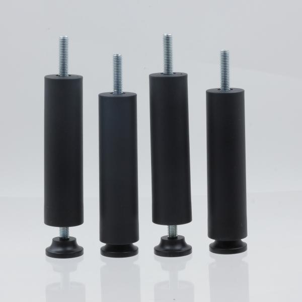 KR-P0405 Anti Slip Adjustable Furniture Legs Plastic PP Material 115mm Height