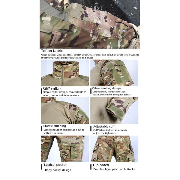 G3 Frog Suits Tear resistant Military Camouflage Suits Multicam Frog Suit Breathable