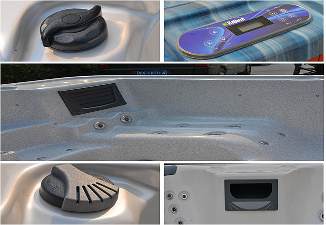 Acrylic whirlpool massage outdoor swim spa hot tub with 75pcs Jet pump, 38A, 3500mm × 2250mm × 1070mmH