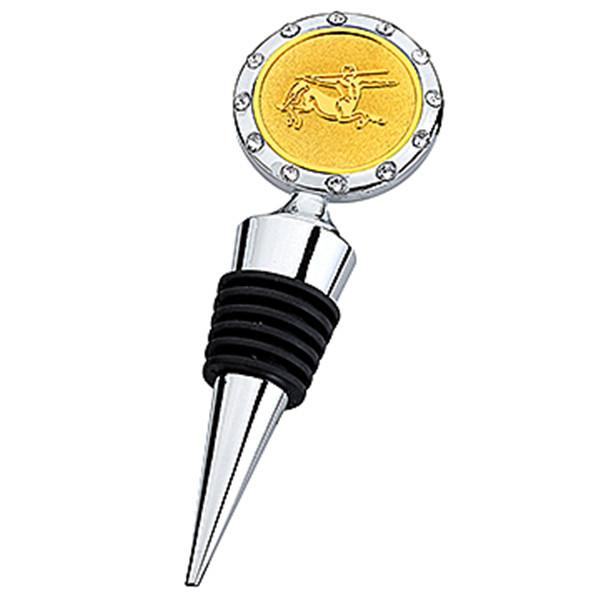 Zinc Alloy Wine Bottle Stopper , Nickel Plated Champagne Custom Wine Stoppers