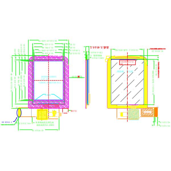 2.0 Inch TFT Capacitive Touch Screen IPS 240 * 320 3/4 SPI+RGB/MCU Interface