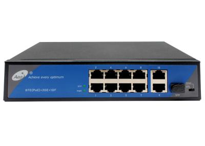 IPC Extender 250m 10/100M 8 Port POE Switch With Fiber Uplink