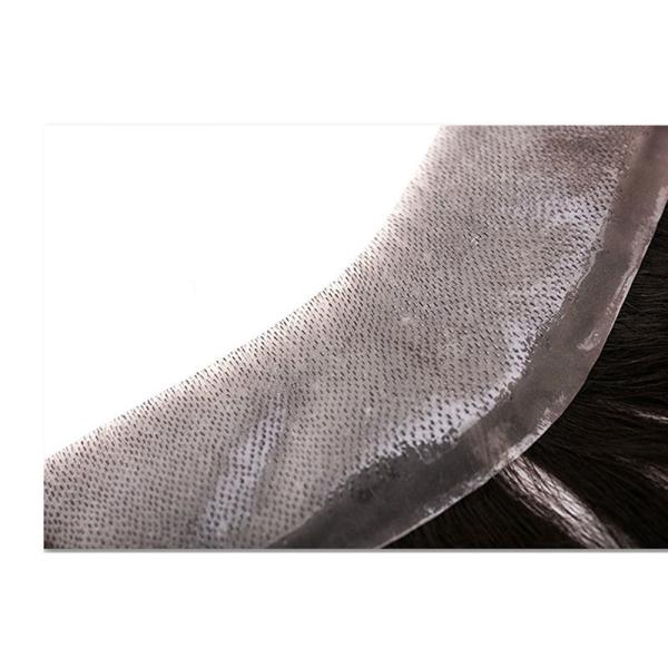 100% Human Hair Toupee for Men Full Hand Made Processing Technic Right Toupee Design