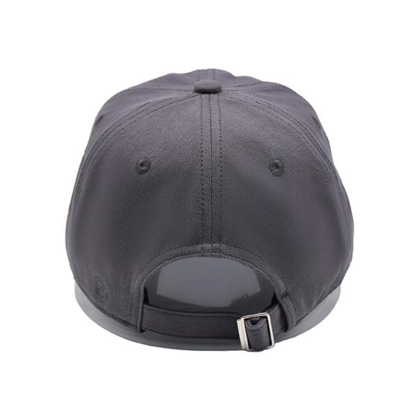Embroidered Cotton Baseball Cap With Unstructured Shape Curved Visor 6 Eyelets
