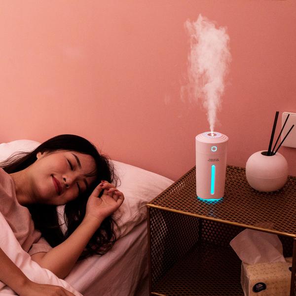 USB Powered Portable Mini Aroma Diffuser with Light and Low Noise Air Humidification