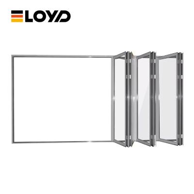Residential Internal Accordion Aluminum Sliding Glass Doors Bifold 28 inch