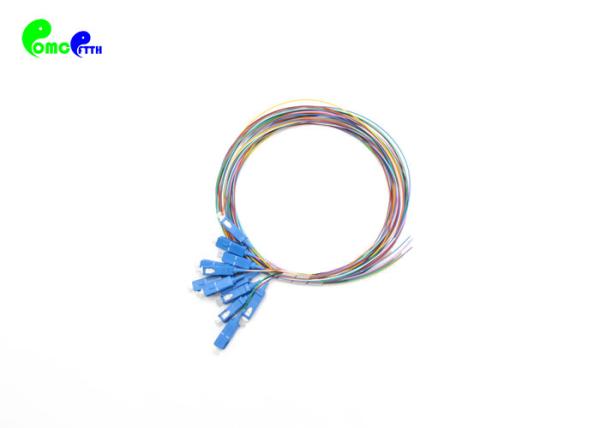 A trança da fibra ótica do SC UPC de 12 cores dos núcleos 12 ajustou o amortecedor fraco do cabo do único modo 2M 0.9mm LSZH de 9/125μm fácil descascar
