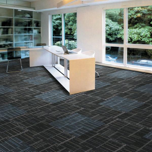 Washable 50x50cm PP Conference Room Commercial Carpet Tile with Pile Weight 520g/sqm