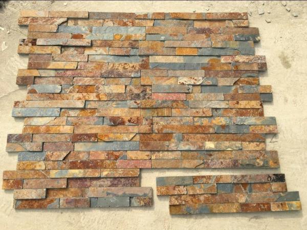 Classic 15x60cm Multicolor Slate Wall Stone