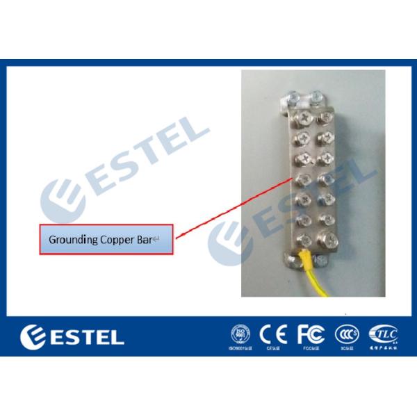 13U Outdoor Communication Cabinets Galvanized Steel Pole Mount With One Front Door