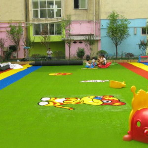 Cricket Field Colorful Artificial Grass / Red Fake Grass Carpet Anti Aging