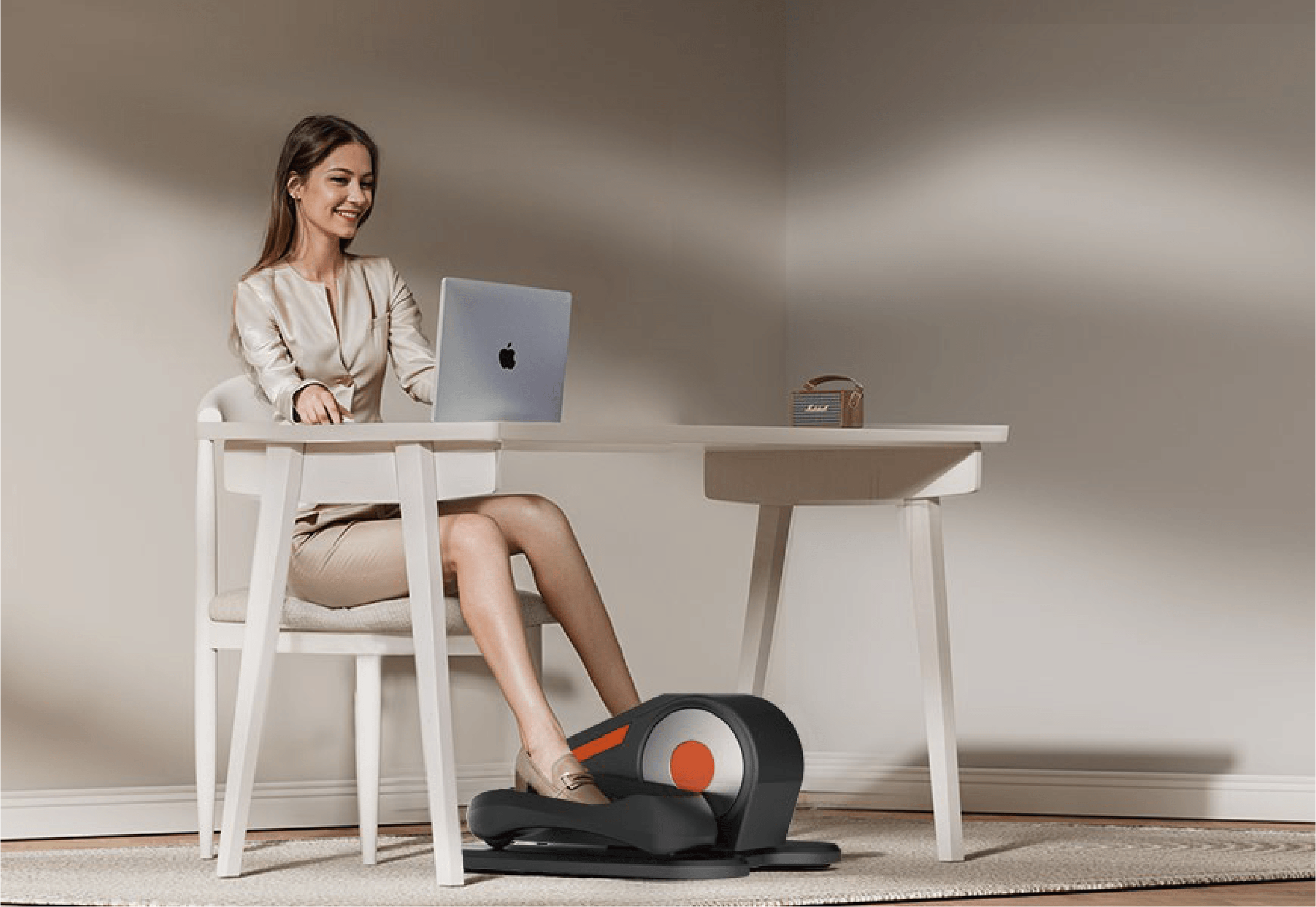 2 in 1 Under Desk Elliptical Auto / Manual Pedal Exerciser with Remote & LCD Display