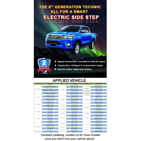 Hilux Vigo Foldable Running Boards Aluminum Alloy Hilux Side Step Waterproof 100%