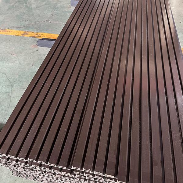 WPC Fluted Wall Panels Exterior Co-extrusion Wood Plastic Composite Wall Cladding