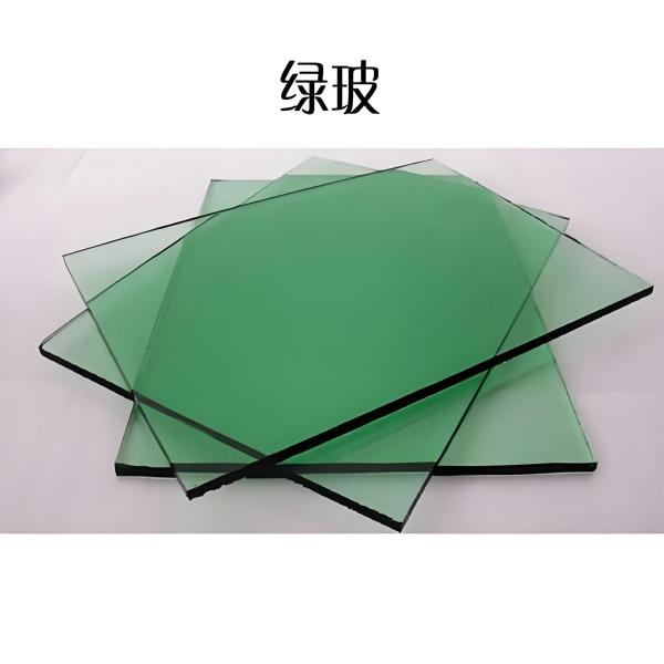 Dark Green Tempered Glass Panels for Industrial and Safety Applications