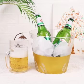 40oz Clear PS Plastic Beer Stein Mug Shatterproof Unbreakable With Handle BPA Free
