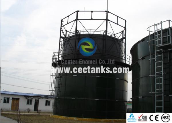 tanques de aço fundidos vidro de 1000m3 GFS com o telhado de alumínio da plataforma para o armazenamento da água crua