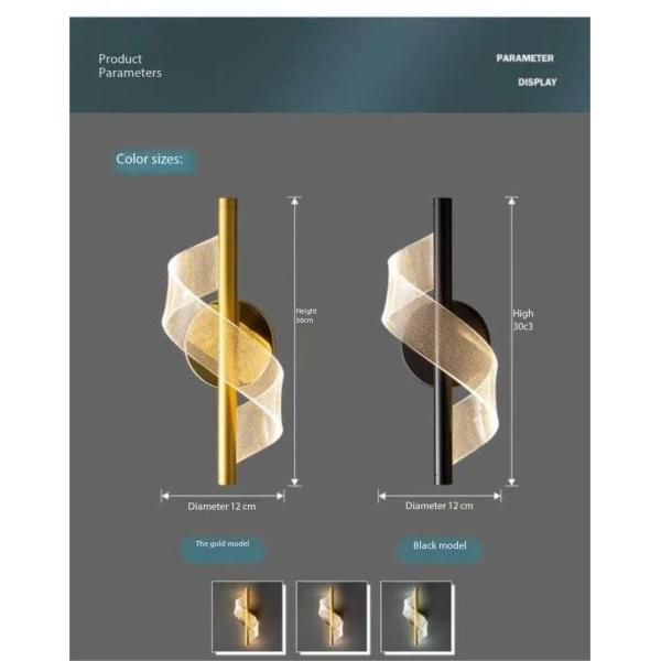 Modern Screw Shape Living Room Backdrop Wall Lamp Designer Personalized Bedside Acrylic Wall Light