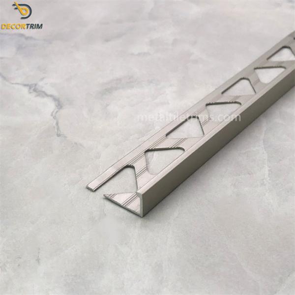 L Shape Straight Edge 8mm Aluminium Tile Trim Profile thickness 1.1mm