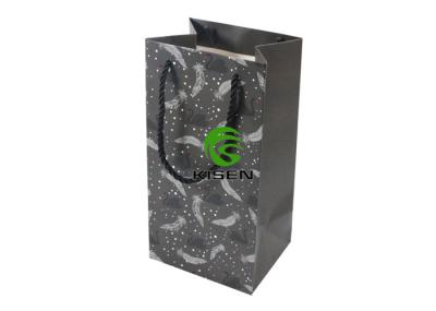 Matt Lamination Logo Custom Retail Bags , OEM Black Retail Shopping Bags