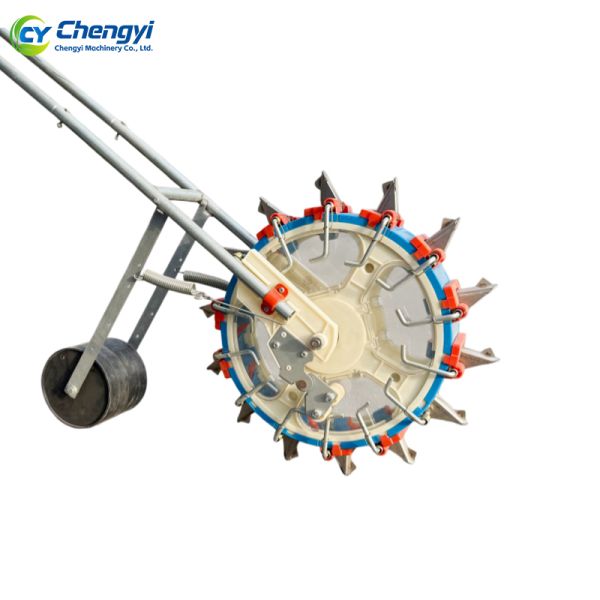 Durable Polycarbonate Hand Push Seeder with Precision Metering and Ergonomic Handle for Manual Garden Sowing