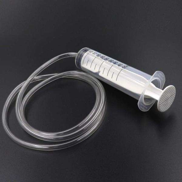 Syringes with Tubes Plastic Syringe with Tubing for Dispensing,Injection,Filtration, Science Labs (1 Meter Tube)