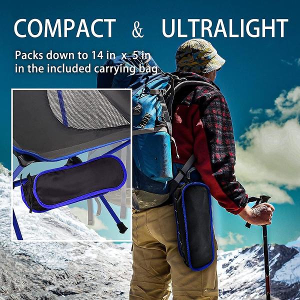 Oxford Quick Open Fishing Camping Folding Moon Chair, Mini Folding Camping Chair For Fishing