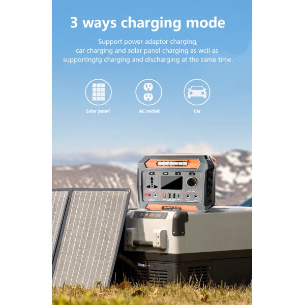 Avcon 300W Portable Solar Power Station Mobile Backup Emergency EU Plug for Car Camping Solar Panel Source