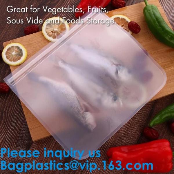 FOOD GRADE SILICONE: Strong, Thick 100% Durable Silicone Food Bags, Non-Toxic, Non-Leaching Hygienic And Reusable Food B