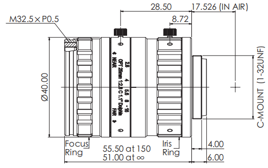 Объектив серии дельфина 20M объектива фотоаппарата F2.8-16 25mm фиксированный фокусный