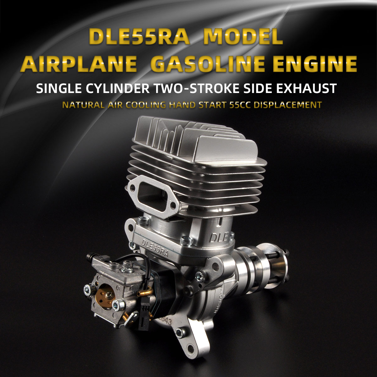 Factory Outlet DLE Gasoline Engine Single Cylinder 2-Strokes 55RA For CC RC Model Airplane