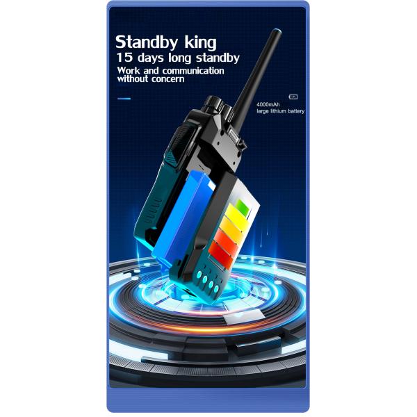Professional Walkie Talkie Dual Band Earpiece Headset with PTT Mic Output Power 3W