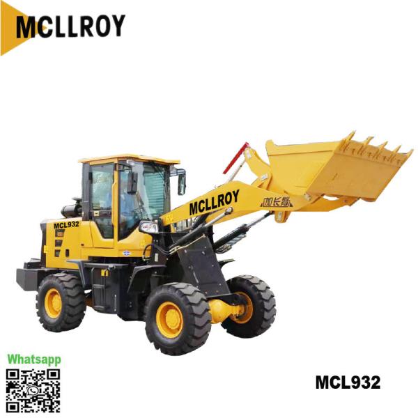 2 Ton Small Compact Wheel Loaders Front End 58kw 79hp Power