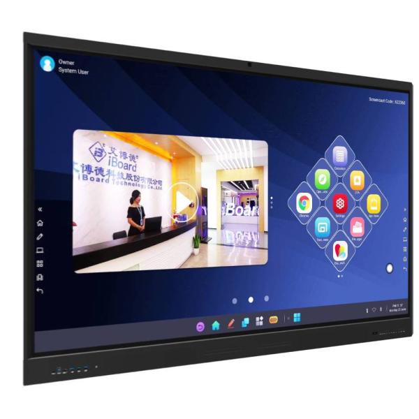 Образовательная 75 дюймовая ручка пальцем писать Smart Iboard интерактивная доска Android 13 для презентации конференции