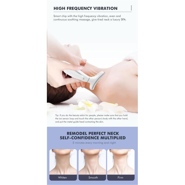 Micro-Current Heating Neck Beauty Device for Electric Massage and Wrinkle Removal
