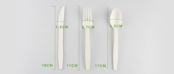 PLA cornstarch buffets for events eco friendly compostable biodegradable cutlery set