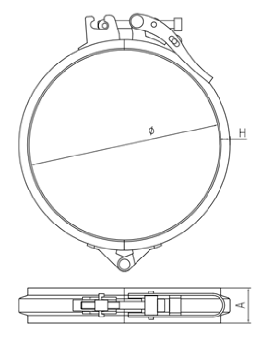 HAVC Systems Ventilation Circular Pipe Clips Spring Hose Clamp Adjustable Pipe Hose Clamp