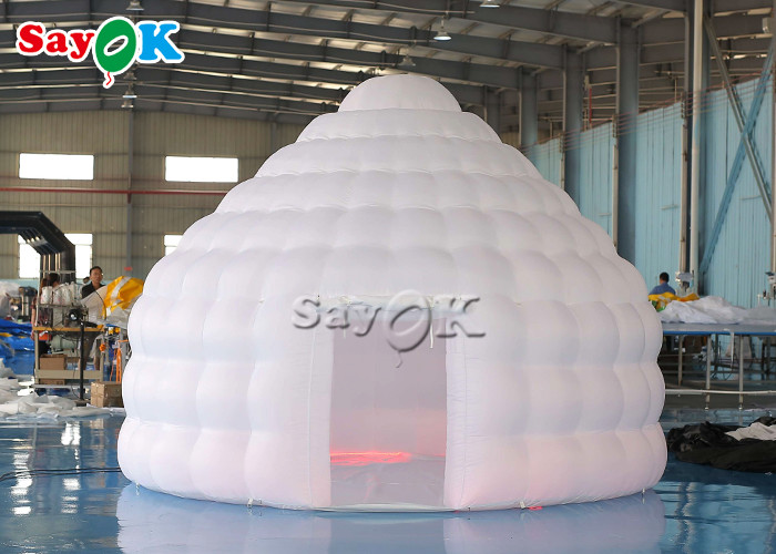 Раздувной шатер 4m иглу 13ft привел освещать шатер Yurt купола иглу раздувной для на открытом воздухе располагаться лагерем