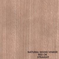 Le quart a coupé le bois de chêne rouge de grain droit pour plaquer 0.5mm pour le visage et la porte de meubles