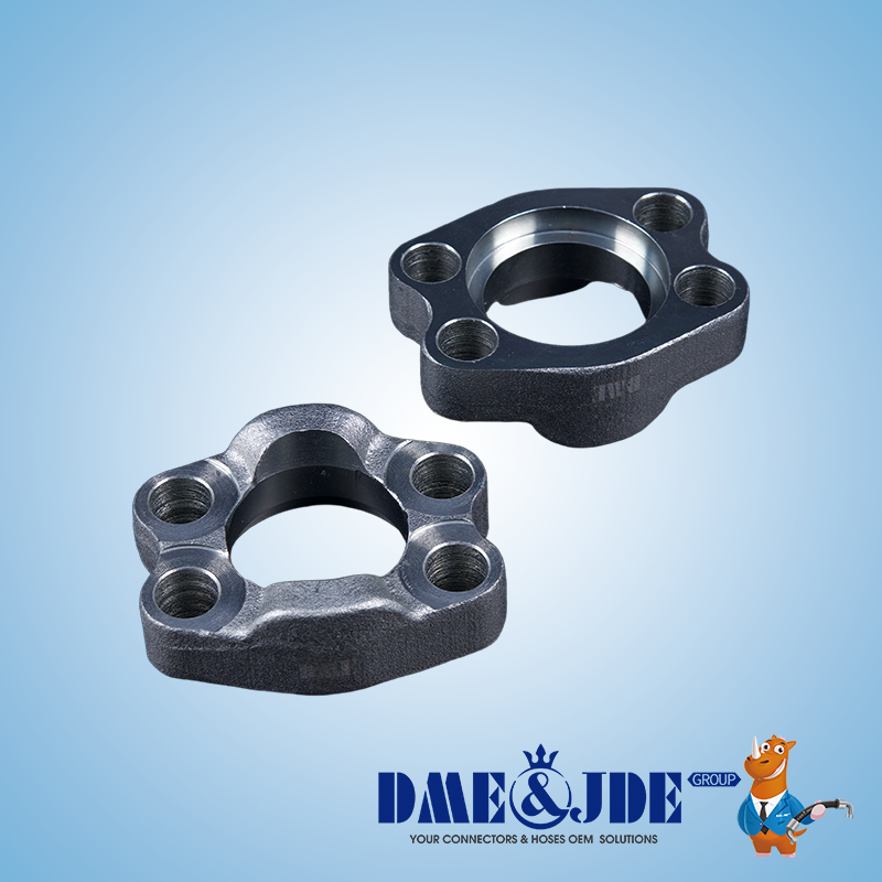 JIC Male 74° Cone to SAE Code 62 Slip Flange Straight Adapter DAJCM1364