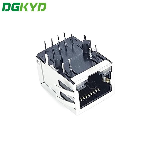 Single Port 10/100 Base-T RJ45 Female Connector 8P8C With Leds
