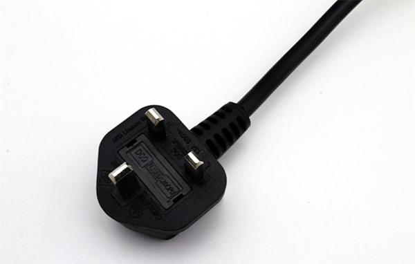 Hot sale BS 3 pin 10A AC Power Cable With Stripped 0.5m-10m OEM power cord