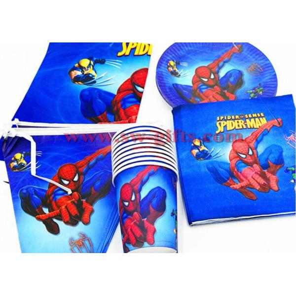 SPIDERMA THEME PAPER GLASSES CUPS SPIDERMAN DISHES KIDS BIRTHDAY PARTY DECORATION SPIDER MAN TABLE CLOTH
