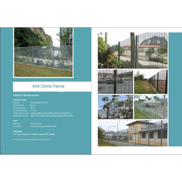 Galvanized South Africa 358 Anti Climb Clearvu Mesh Fence