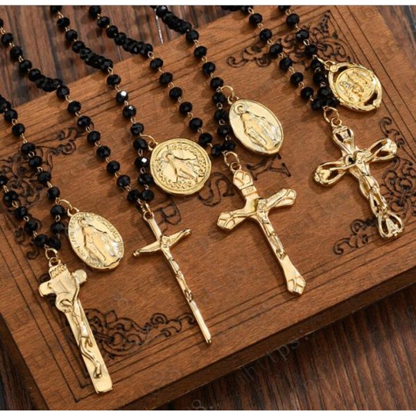Religious Item Cross Pendant Rosary Necklace Catholic