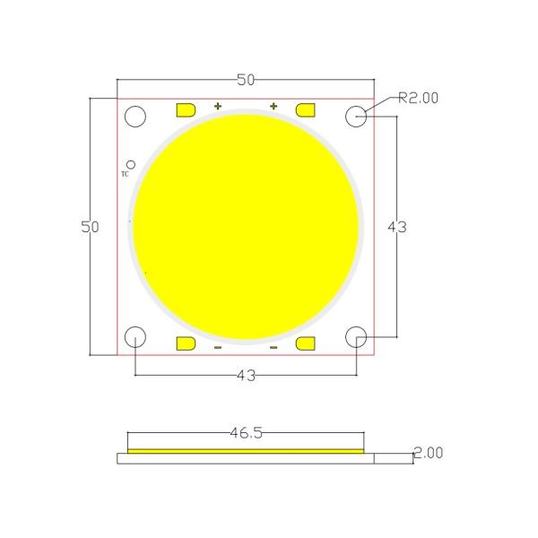 Кри95+ 500w 5047 Cob Power Led F3000k F4000k F5600k F6500k