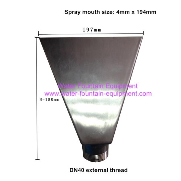 Long Fan Water Fountain Nozzles Outdoor Water Fountains Fully SS304