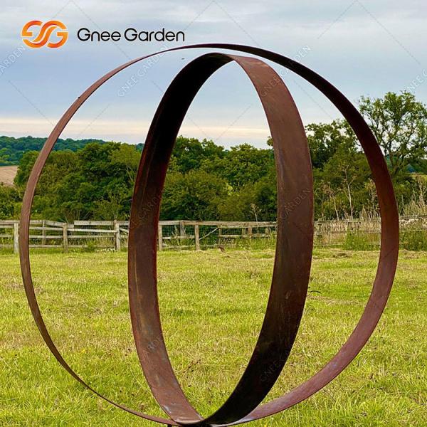 Large Outdoor 175cm Modern Corten Steel Sculpture Artwork With Smooth Curves
